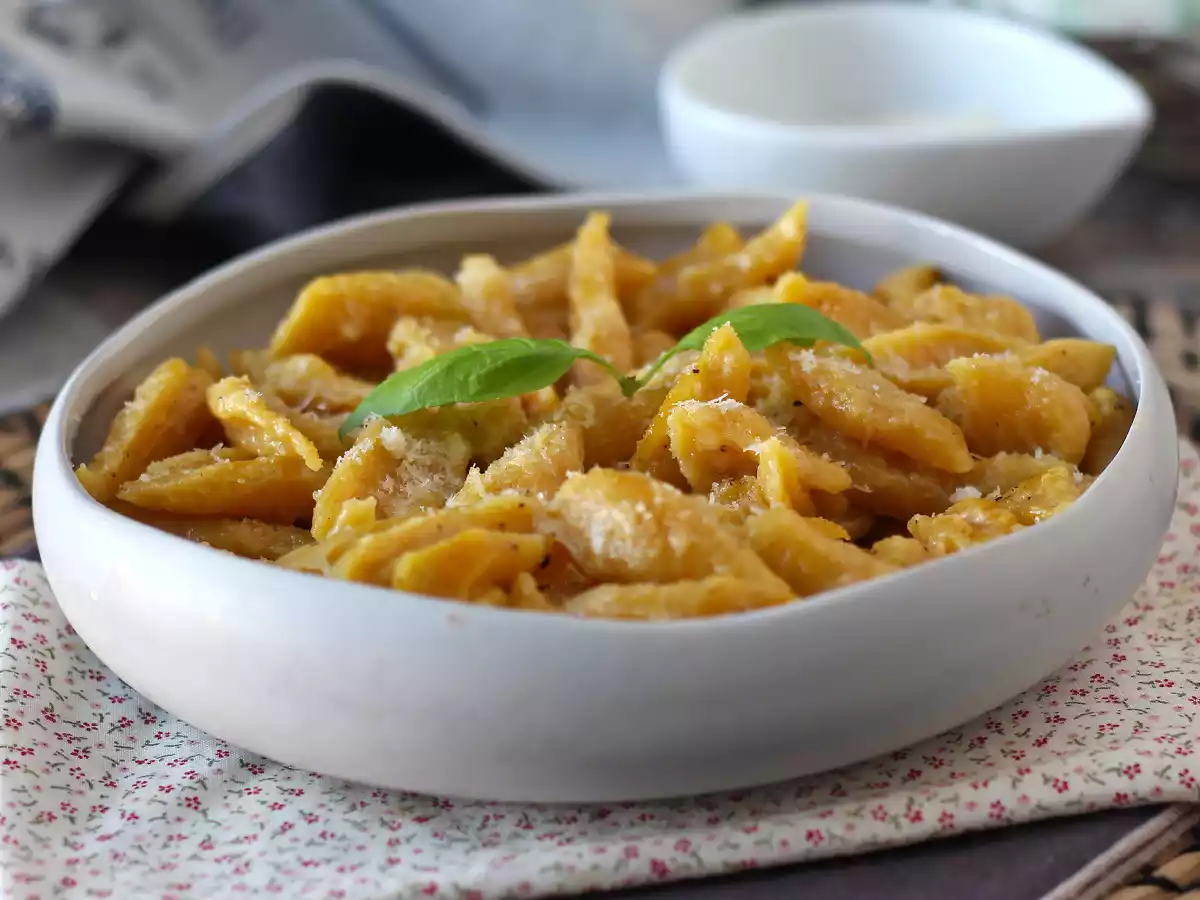 Pasta fresca de calabaza, con sólo 2 ingredientes