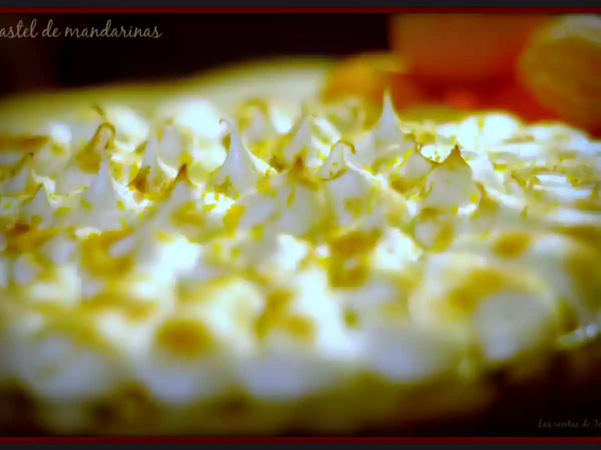Pastel de mandarinas y merengue