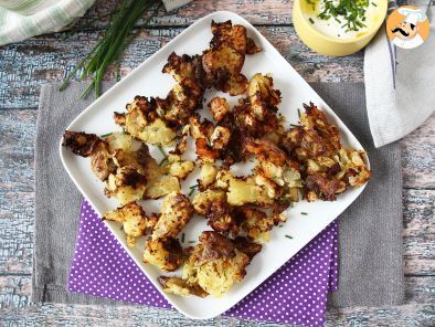 Patatas aplastadas crujientes (Smashed potatoes) en freidora de aire