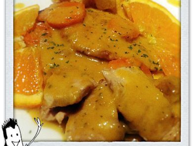 Pechuga de pollo a la naranja con arroz - PequeRecetas