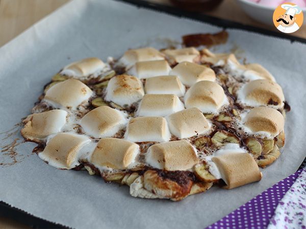 Pizza dulce de plátano y nutella - Receta Petitchef