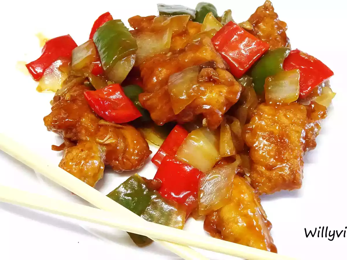 Pollo agridulce chino