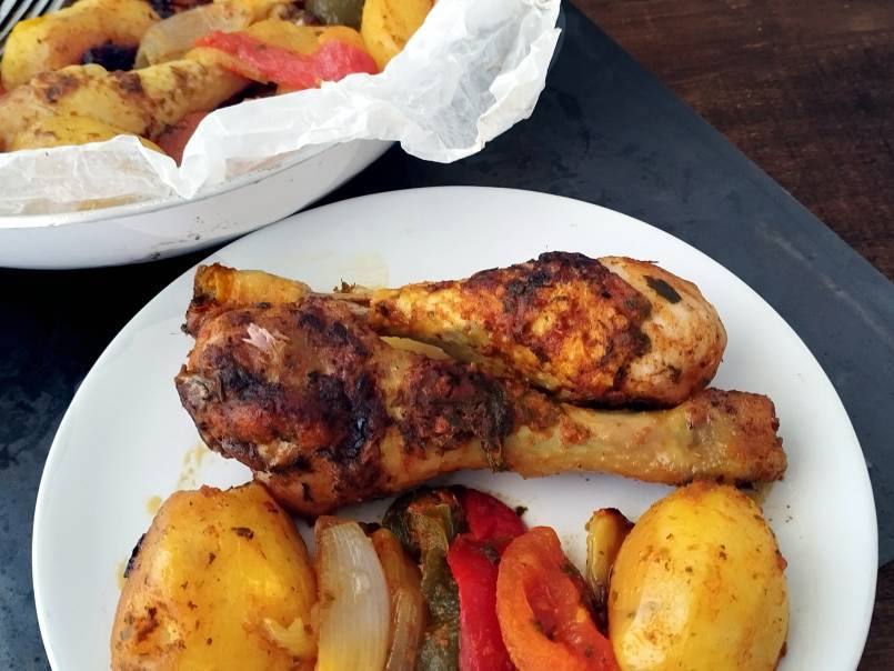 Pollo con verduras, sin horno - foto 2