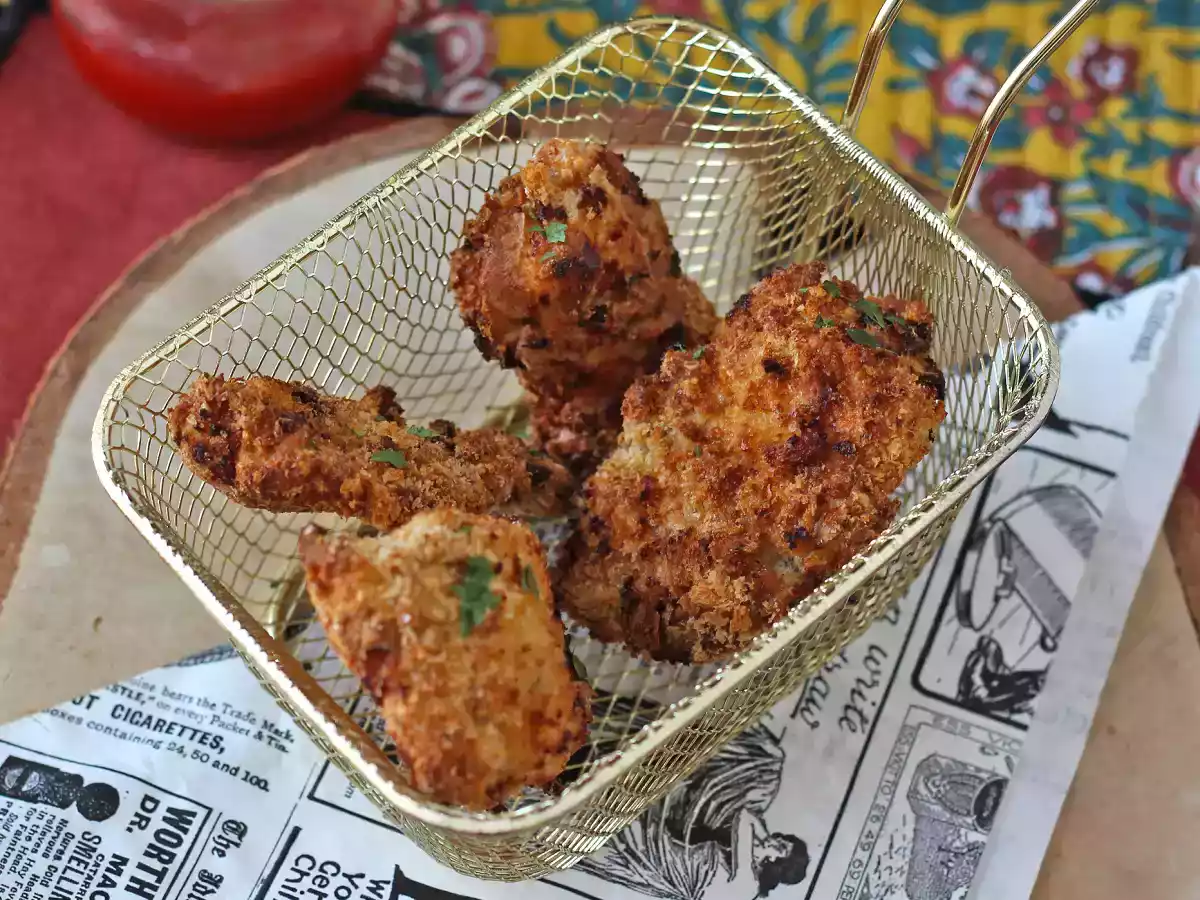 Pollo empanado en freidora de aire: crujiente, fácil y listo en 20 minutos - foto 5