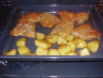 Pollo frito en sartén y horno - Receta Petitchef