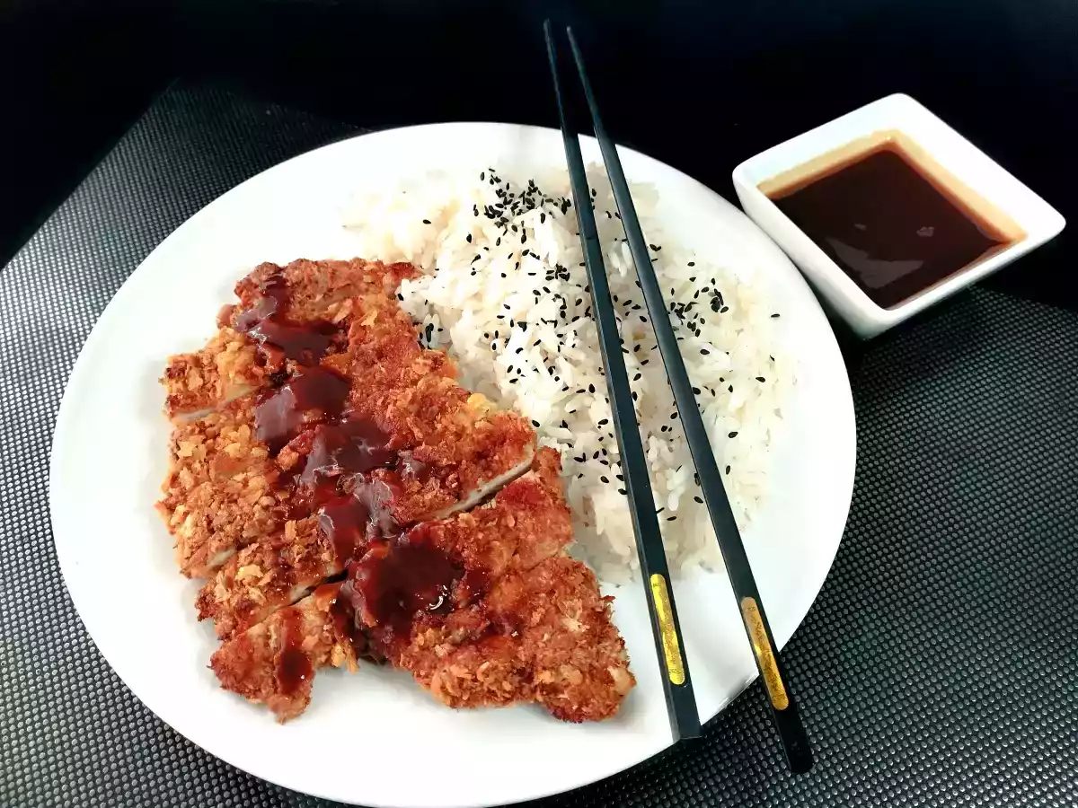 POLLO KATSU EN FREIDORA DE AIRE {receta japonesa}