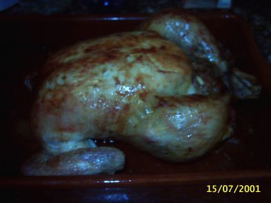 Pollo relleno (como el pavo de Acción de Gracias)