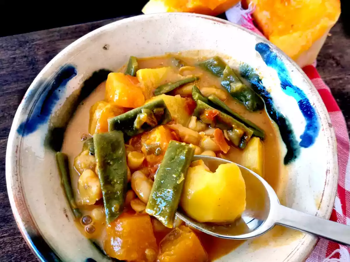 Potaje de calabaza y judias verdes - foto 2