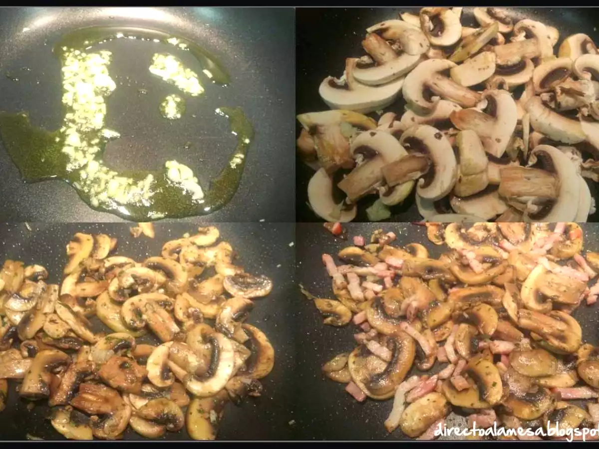 Quesadillas de champiñones y bacon - foto 3