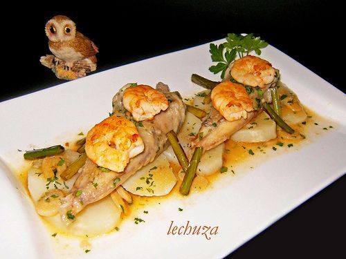 Receta navideña: rape con gambas - Receta Petitchef