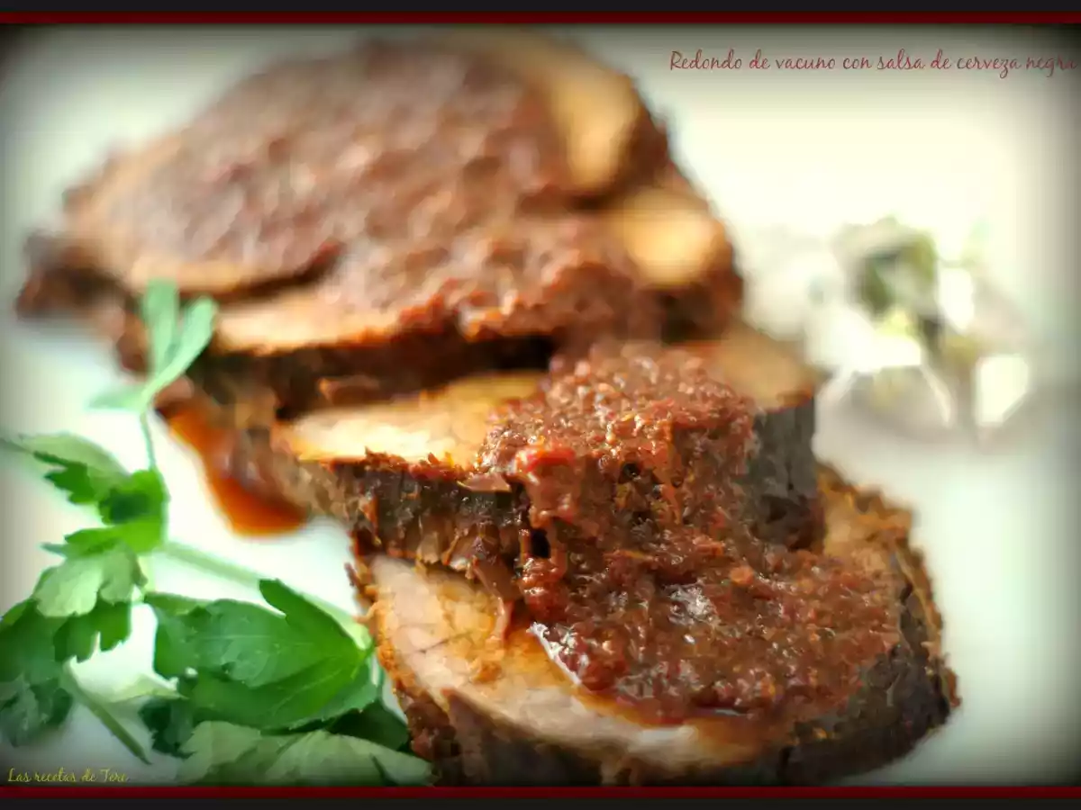 Redondo de vacuno con salsa de cerveza negra - foto 3