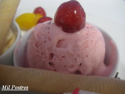 Ricos helados: fresa, tutti frutti, chocolate y vainilla - Receta Petitchef