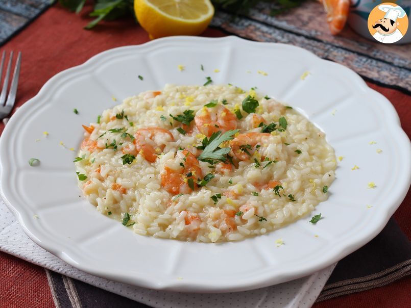 Risotto de gambas y limón