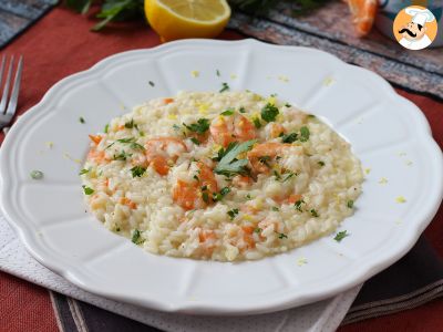 Risotto de gambas y limón