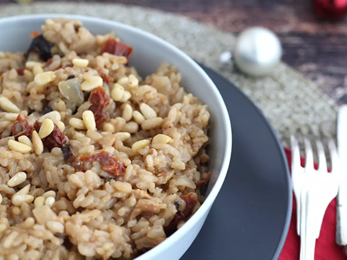 Risotto vegetariano con tomates secos y setas - foto 4