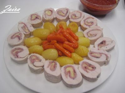 Rollitos de pollo con jamón y queso - Receta Petitchef