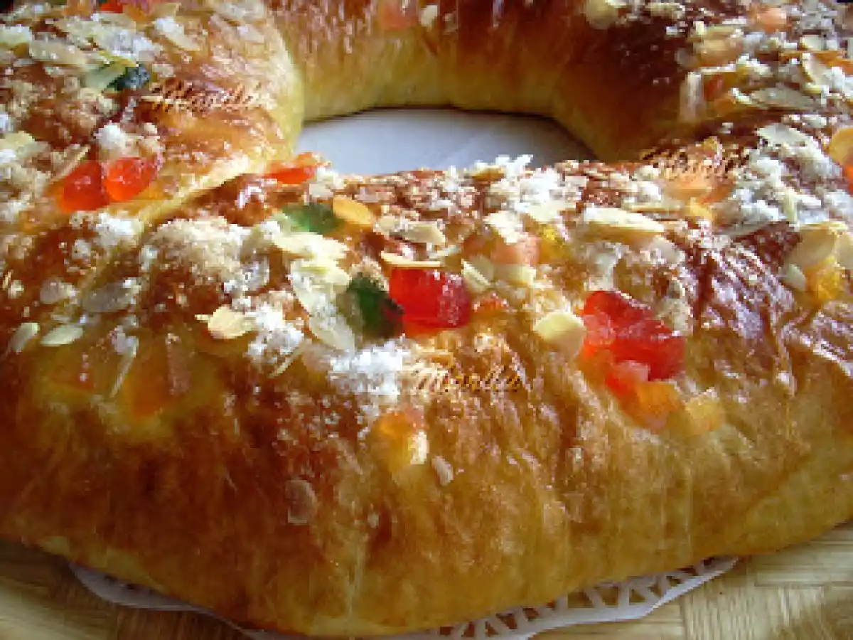 Roscón de reyes con fruta escarchada - foto 2