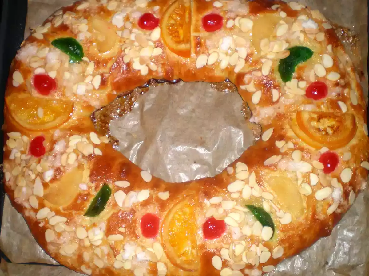 Roscón de reyes, con panificadora
