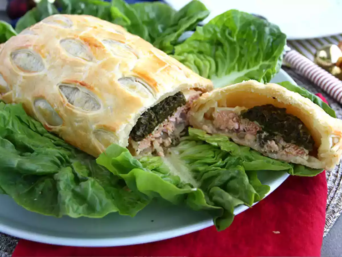 Salmón en costra con espinacas - foto 4