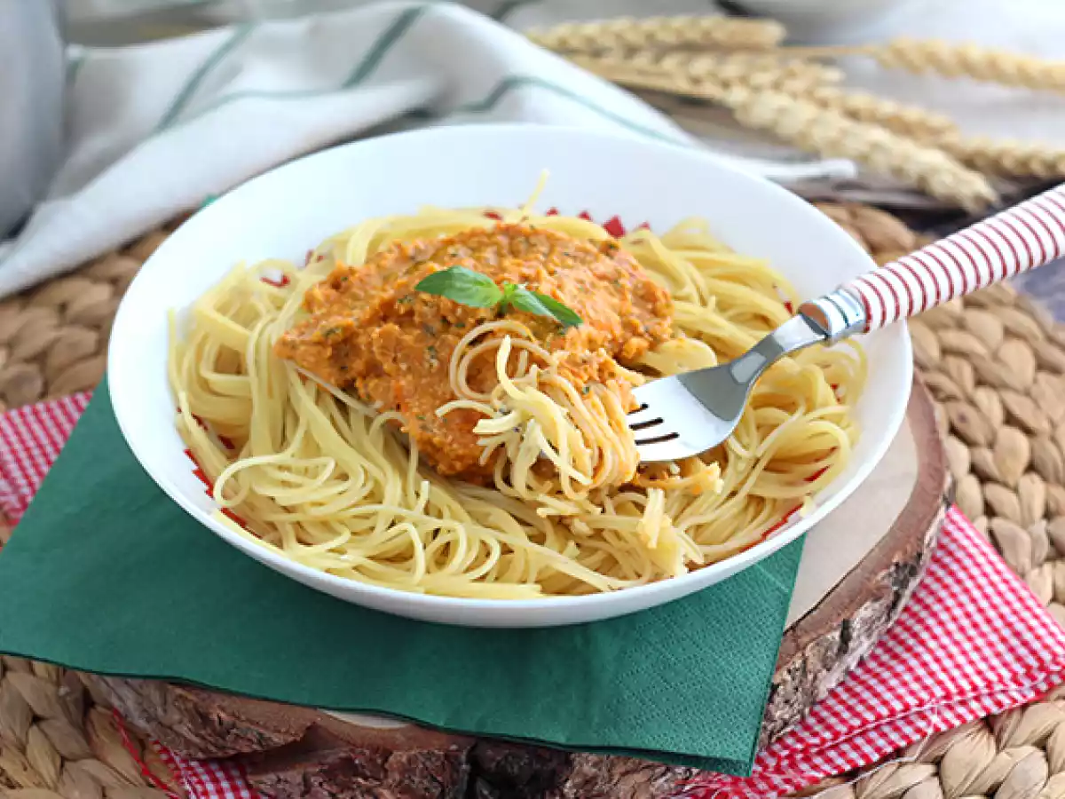 Salsa de pesto rojo fácil - foto 4