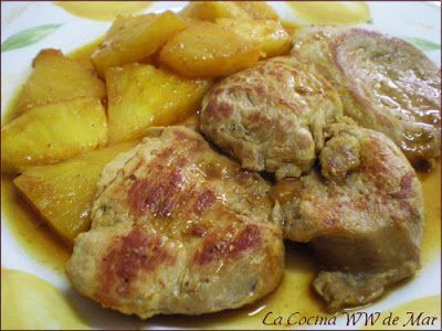 Solomillo de cerdo con piña al curry Receta Petitchef