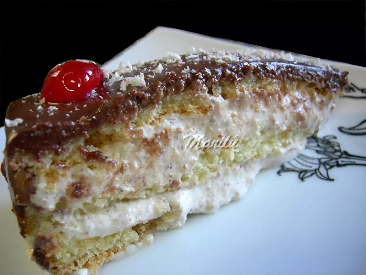 TARTA DE ALMENDRA, NATA Y CHOCOLATE - foto 5