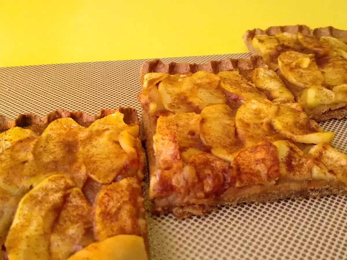 Tarta de manzana con base crujiente {sin azúcar} - foto 2