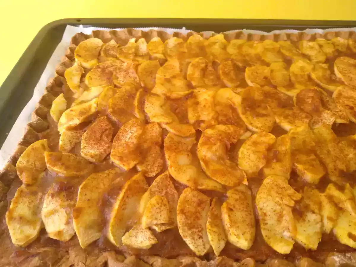 Tarta de manzana con base crujiente {sin azúcar} - foto 4