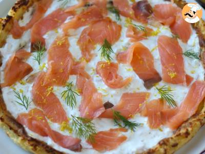 Tarta de patata, salmón ahumado, yogur griego y limón - foto 4