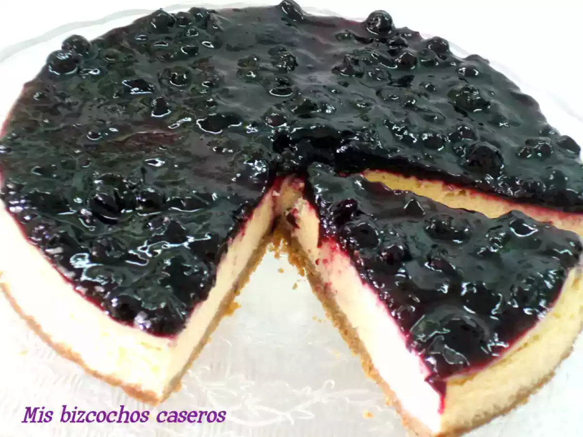 Tarta de queso y grosellas negras (en el microondas)