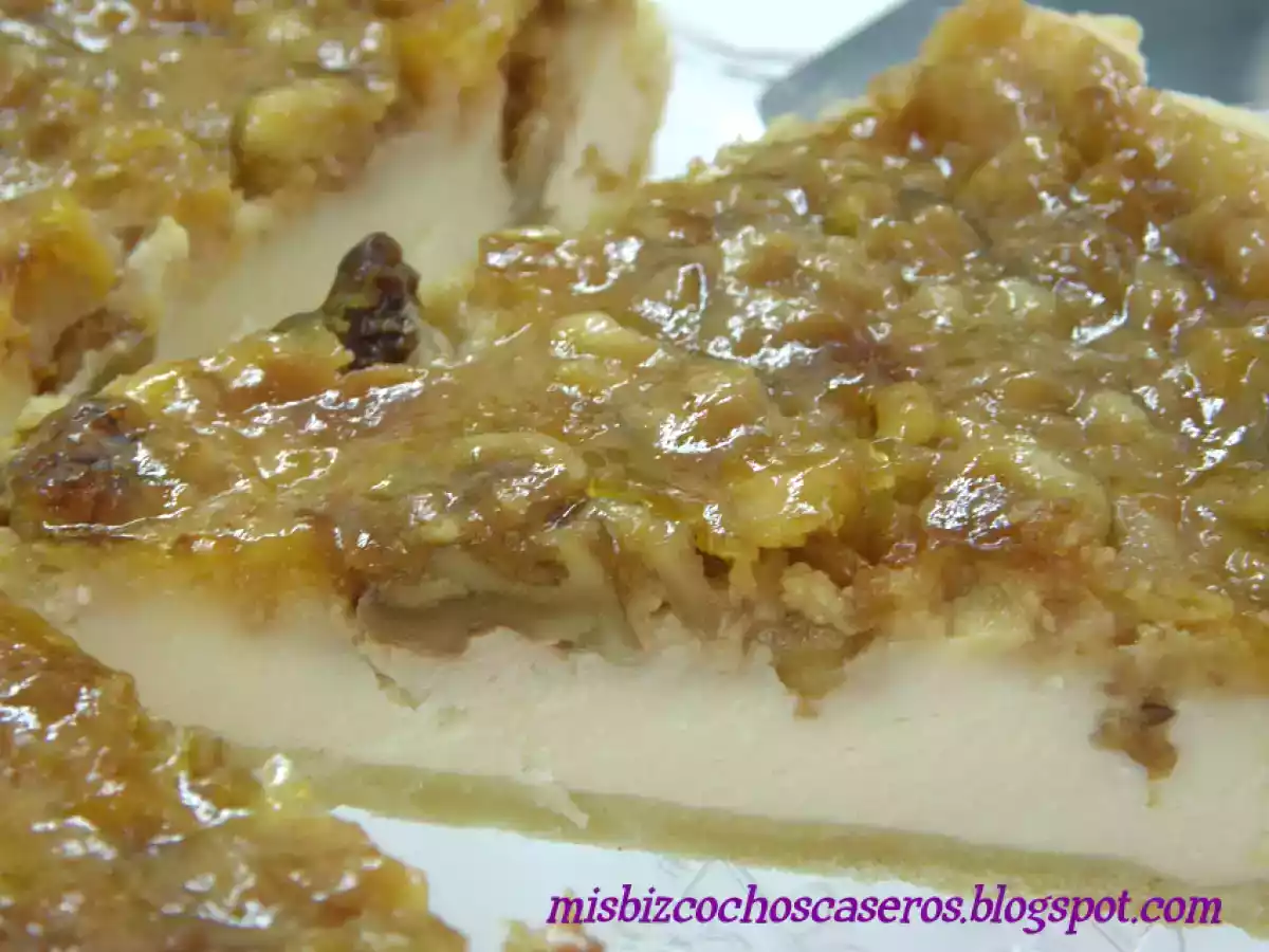 Tarta de queso y vainilla con nueces y toffee - foto 2