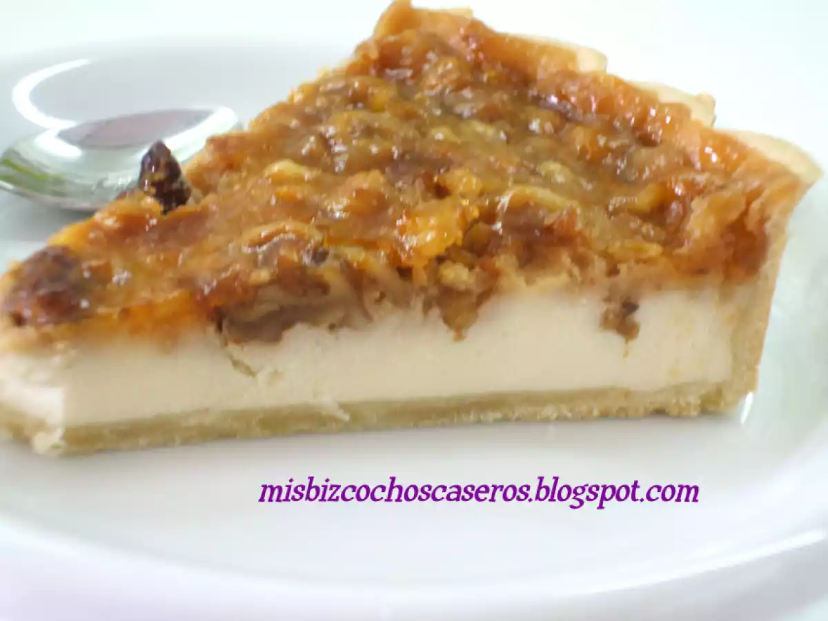 Tarta de queso y vainilla con nueces y toffee - foto 3