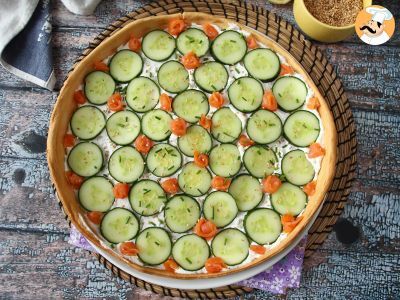 Tarta de verano con ricotta, pepino y salmón ahumado - foto 4