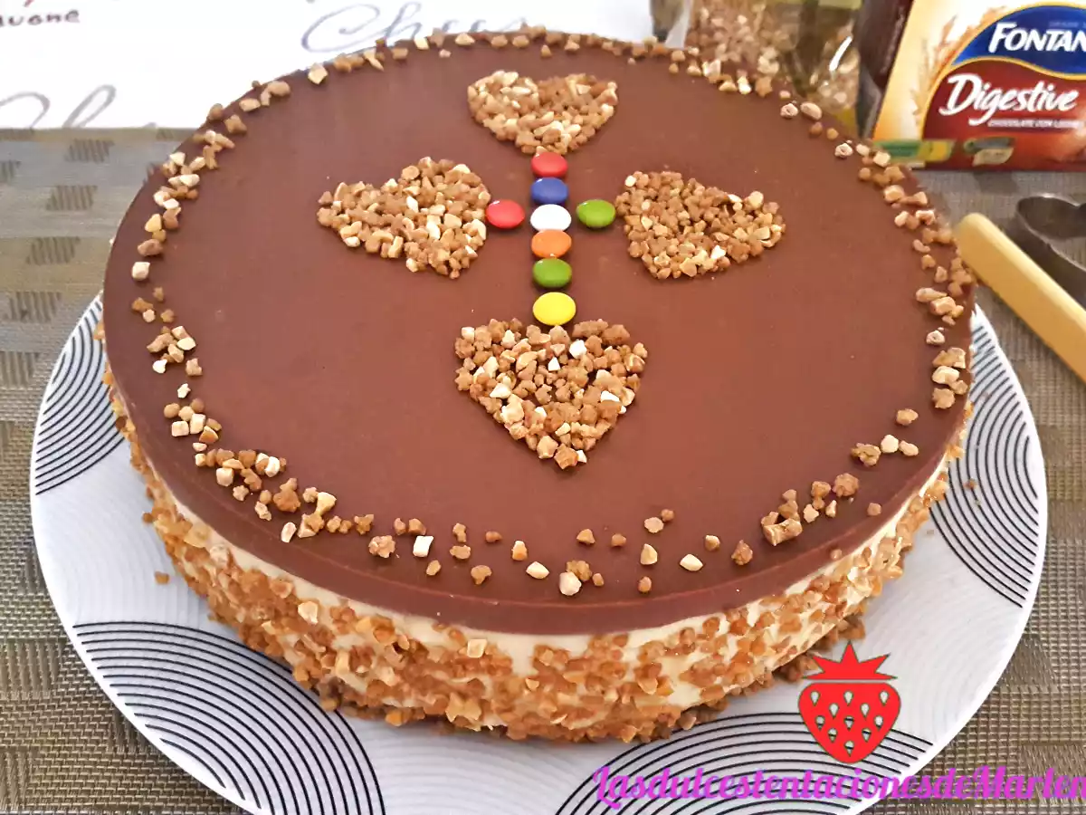 Tarta Mousse de Crema Pastelera y Almendras