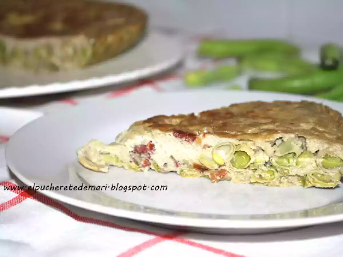 Tortilla de habas tiernas