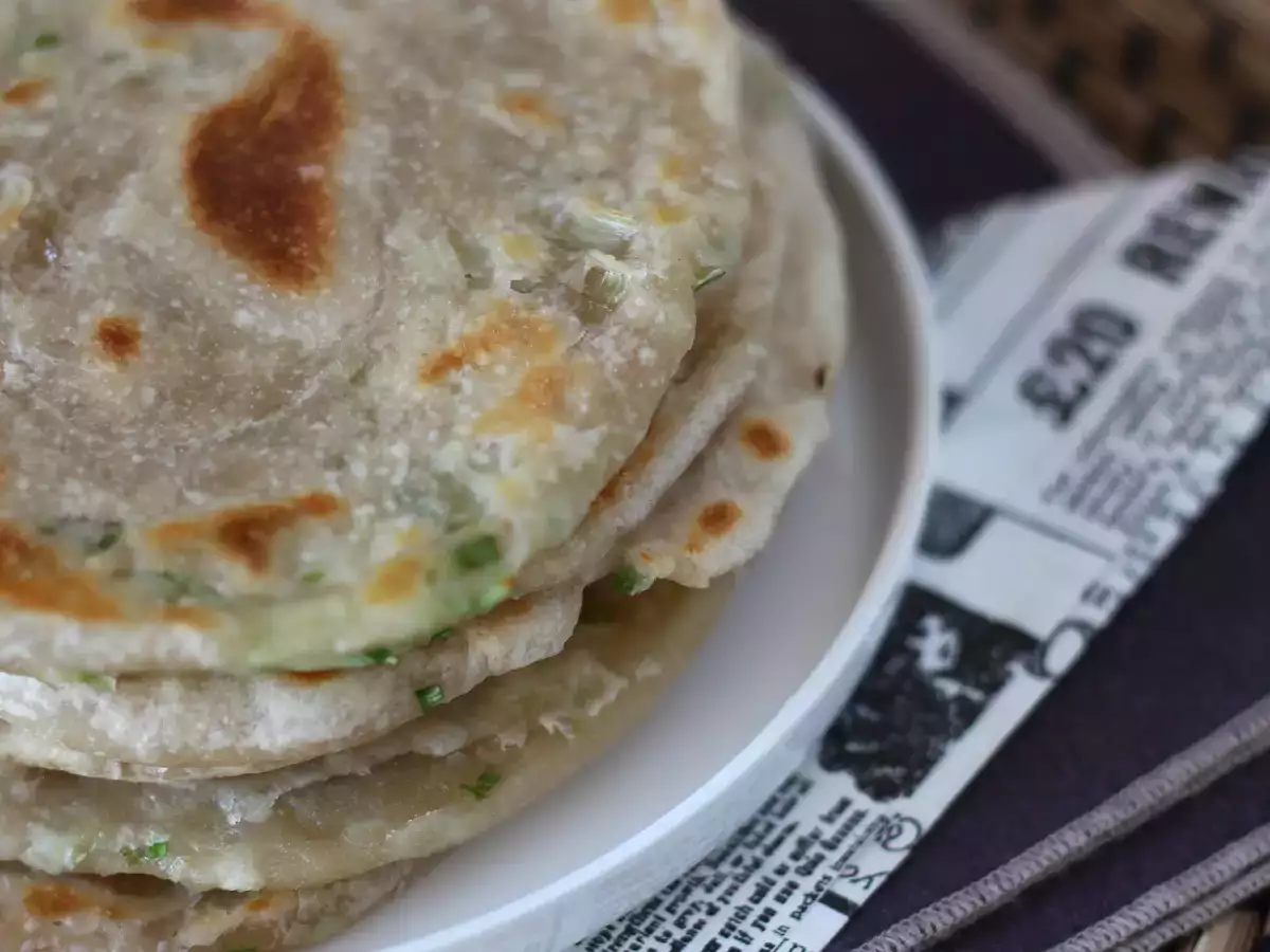 Tortitas chinas con cebolleta- Scallion pancakes - foto 4