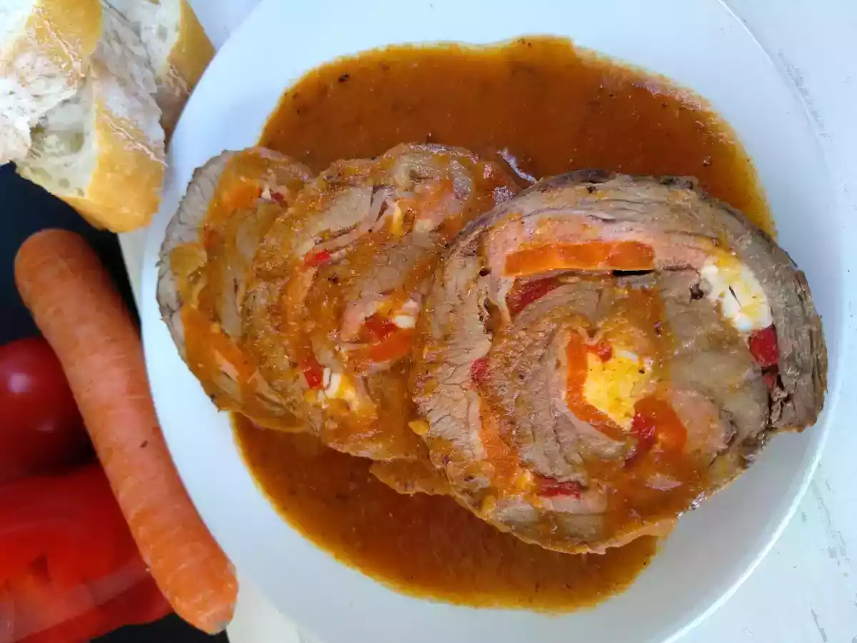 Vacío de ternera relleno, Receta de mi madre {en olla rápida} - foto 3