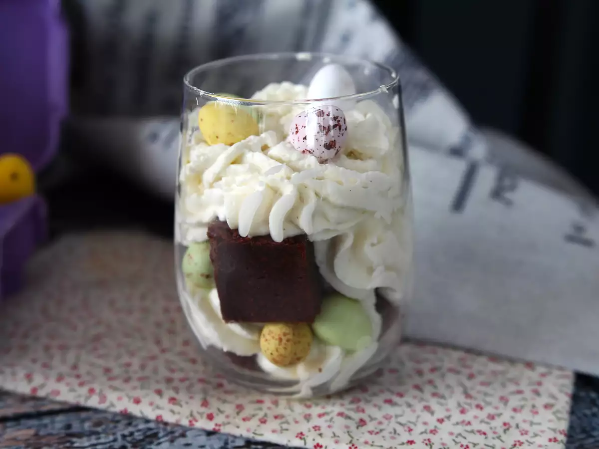 Vasitos de brownie y crema de mascarpone - foto 2