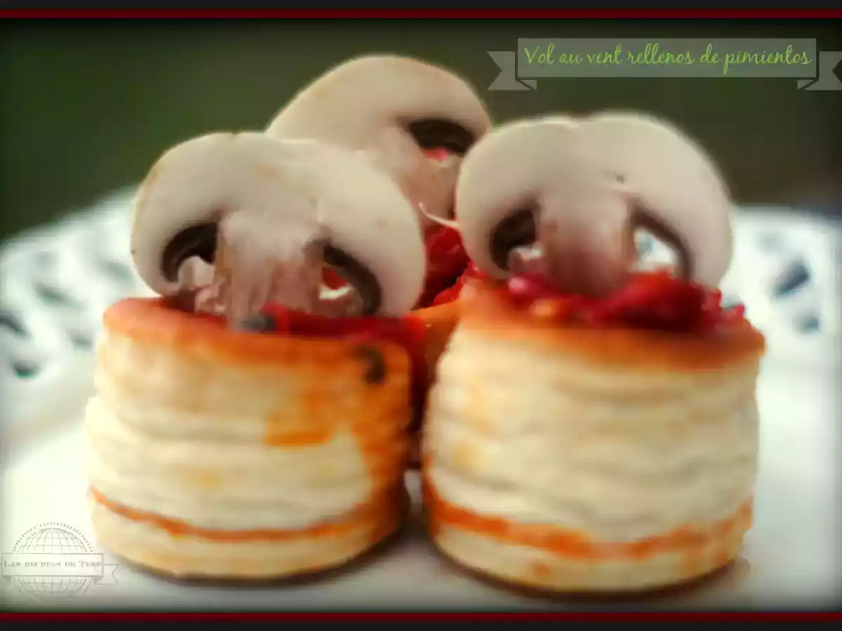 Vol au vent relleno de pimientos asados - foto 4