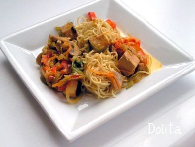 Fideos chinos con verduras agridulce por kat-y. La receta de