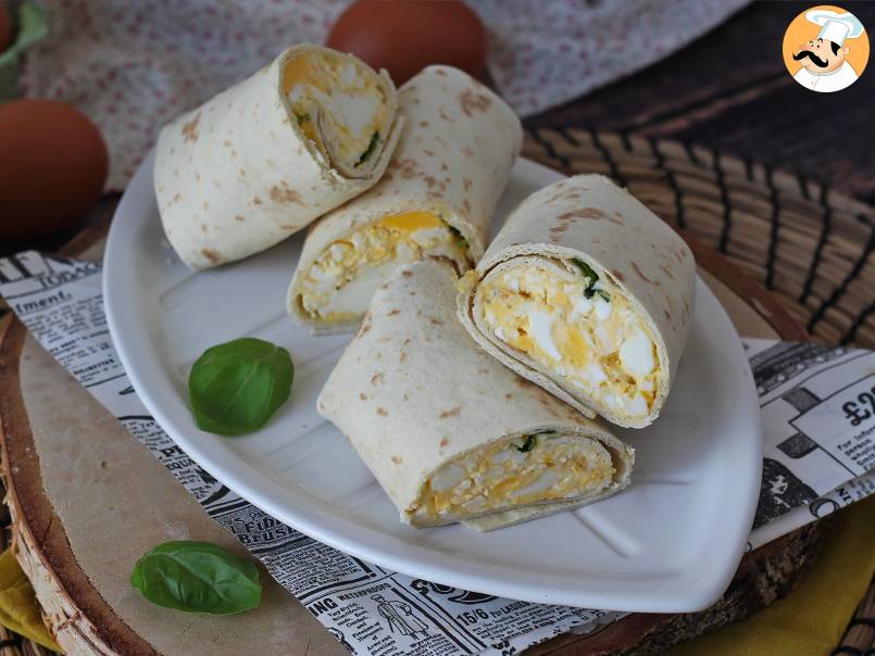 Wrap de huevo y queso feta, delicioso y superproteico