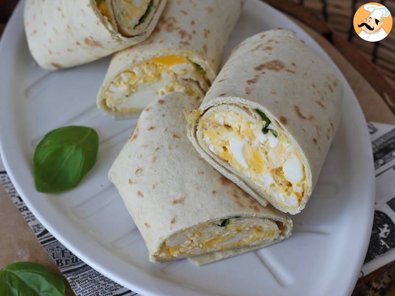 Wrap de huevo y queso feta, delicioso y superproteico - foto 2