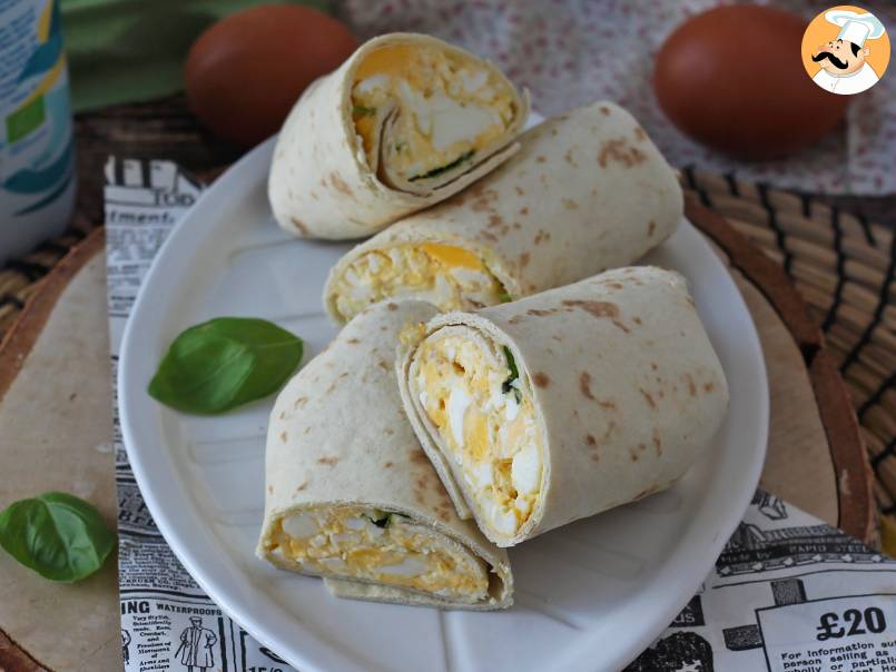 Wrap de huevo y queso feta, delicioso y superproteico - foto 3