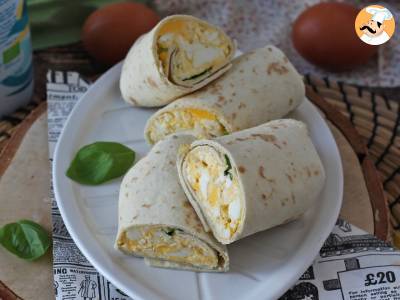 Wrap de huevo y queso feta, delicioso y superproteico - foto 3