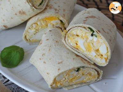 Wrap de huevo y queso feta, delicioso y superproteico - foto 4