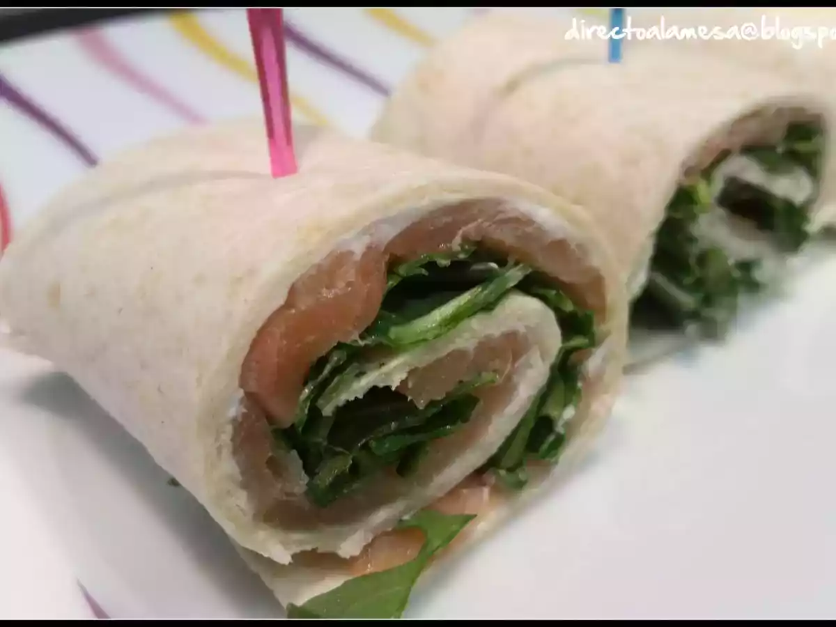 Wraps de salmón ahumado y rúcula - foto 2