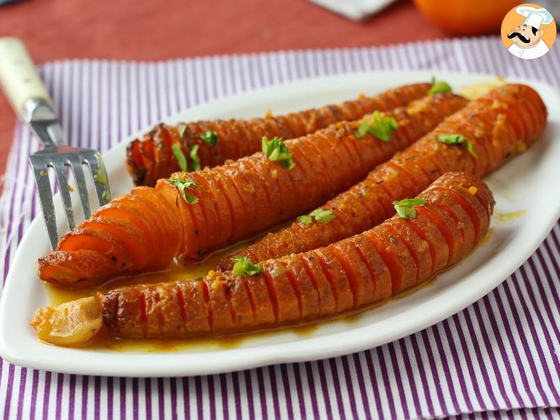 Zanahoria asadas con miel y clementinas